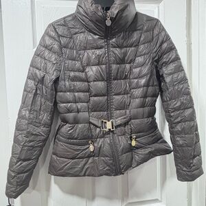 T Tahari Women's Gray Packable Puffer Jacket